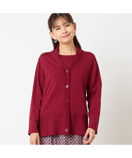 LOBJIE / ロブジェ カーディガン・ボレロ | ショールカラーニットカーディガン | 詳細1