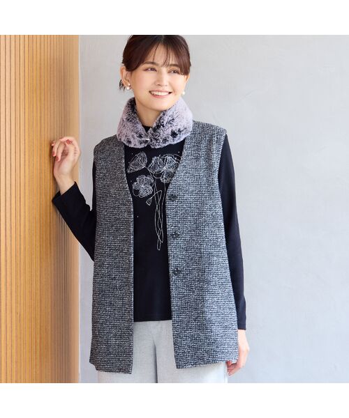 LOBJIE / ロブジェ ベスト | スライバーニットベスト | 詳細9