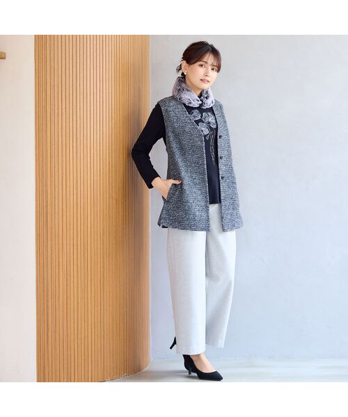 LOBJIE / ロブジェ ベスト | スライバーニットベスト | 詳細11