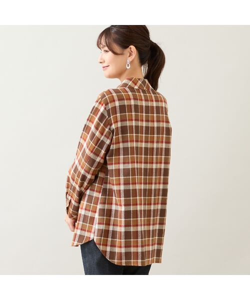 LOBJIE / ロブジェ シャツ・ブラウス | 【洗える】ウール混チェックシャツ | 詳細2