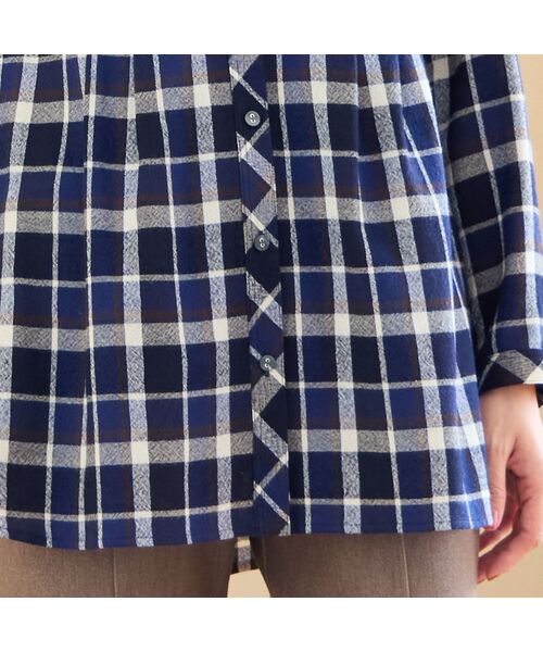 LOBJIE / ロブジェ シャツ・ブラウス | 【洗える】ウール混チェックシャツ | 詳細11