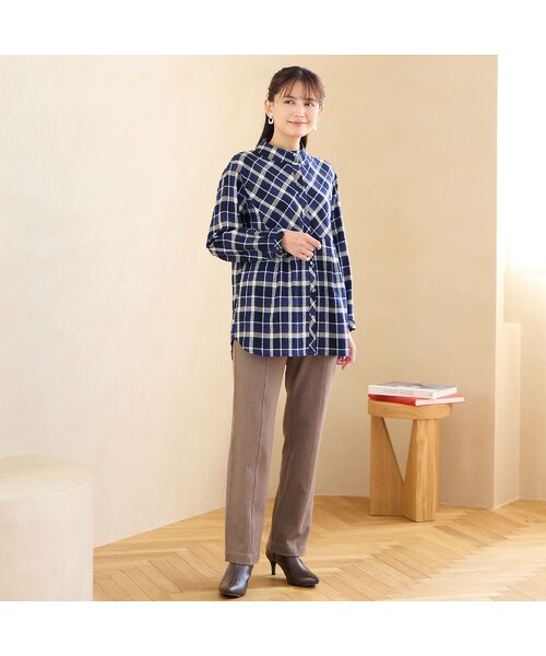 LOBJIE / ロブジェ シャツ・ブラウス | 【洗える】ウール混チェックシャツ | 詳細12