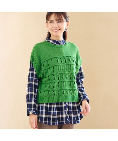 LOBJIE / ロブジェ シャツ・ブラウス | 【洗える】ウール混チェックシャツ | 詳細13