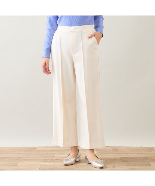 LOBJIE / ロブジェ その他パンツ | 【あったか素材・洗える・日本製】ピンタック入りワイドパンツ | 詳細1