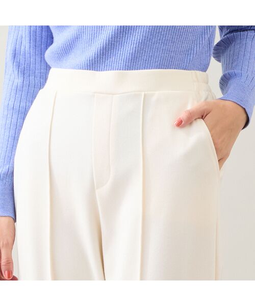 LOBJIE / ロブジェ その他パンツ | 【あったか素材・洗える・日本製】ピンタック入りワイドパンツ | 詳細3