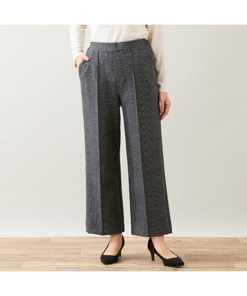 LOBJIE / ロブジェ その他パンツ | 【あったか素材・洗える・日本製】ピンタック入りワイドパンツ | 詳細8