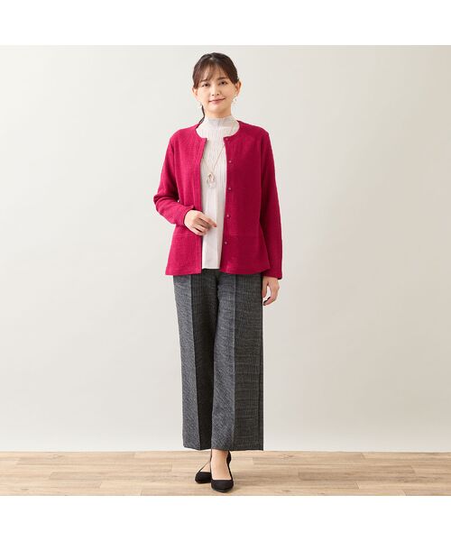 LOBJIE / ロブジェ その他パンツ | 【あったか素材・洗える・日本製】ピンタック入りワイドパンツ | 詳細9