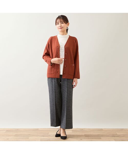 LOBJIE / ロブジェ その他パンツ | 【あったか素材・洗える・日本製】ピンタック入りワイドパンツ | 詳細11