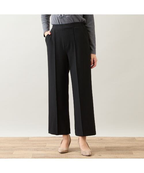 LOBJIE / ロブジェ その他パンツ | 【あったか素材・洗える・日本製】ピンタック入りワイドパンツ | 詳細14