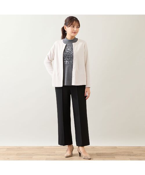 LOBJIE / ロブジェ その他パンツ | 【あったか素材・洗える・日本製】ピンタック入りワイドパンツ | 詳細17