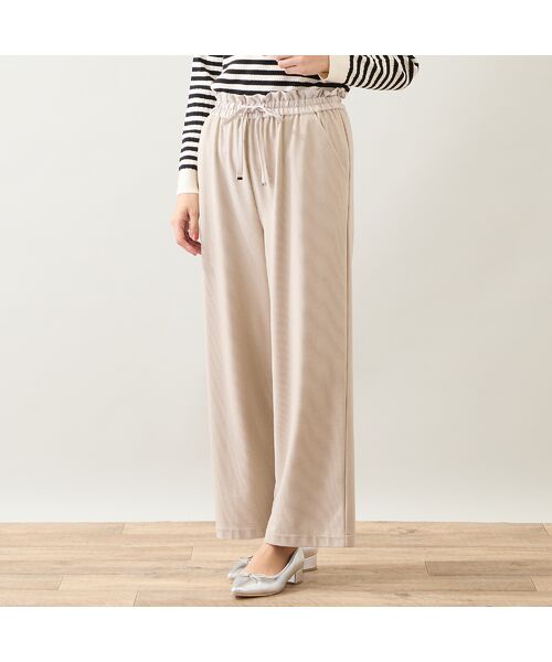 LOBJIE / ロブジェ その他パンツ | 【洗える】ピケニットワイドパンツ | 詳細1