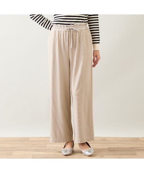 LOBJIE / ロブジェ その他パンツ | 【洗える】ピケニットワイドパンツ | 詳細3