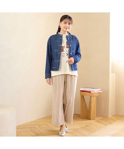 LOBJIE / ロブジェ その他パンツ | 【洗える】ピケニットワイドパンツ | 詳細9