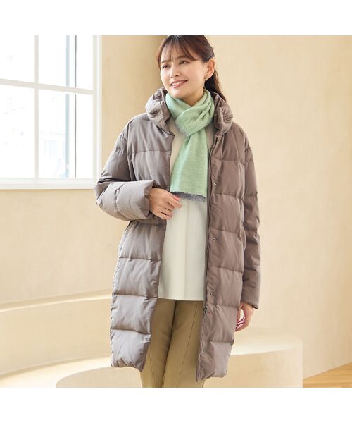 LOBJIE/ロブジェ 【一部店舗・WEB限定・フード収納可】コクーンダウンコート ブラウン M LOBJIE/ロブジェ 【一部店舗・WEB限定・フード収納可】コクーンダウンコート ブラウン M