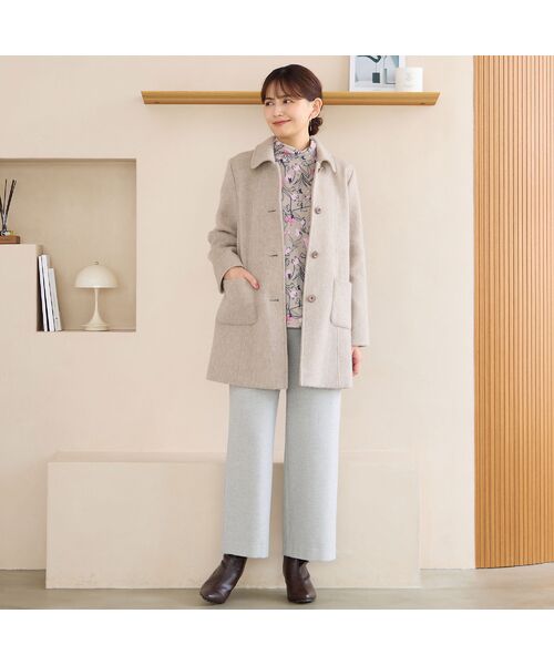 LOBJIE / ロブジェ ステンカラーコート | ステンカラーシャギーコート | 詳細3