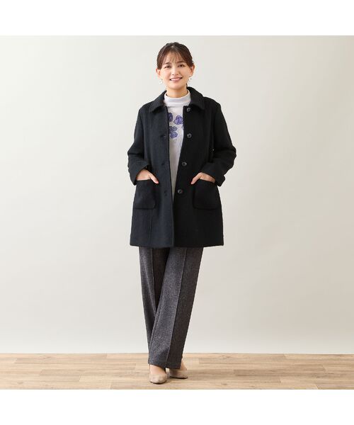 LOBJIE / ロブジェ ステンカラーコート | ステンカラーシャギーコート | 詳細11