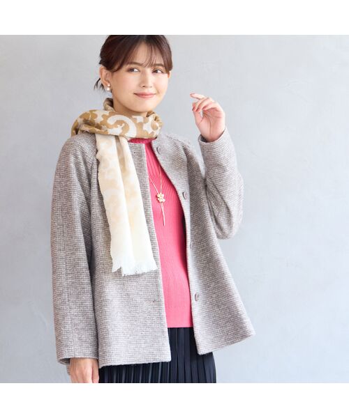 LOBJIE / ロブジェ その他アウター | スライバーニットAラインジャケット | 詳細1