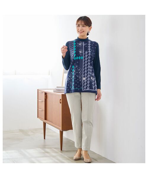 LOBJIE / ロブジェ カットソー | 【洗える・日本製】花幾何柄カットソー | 詳細10