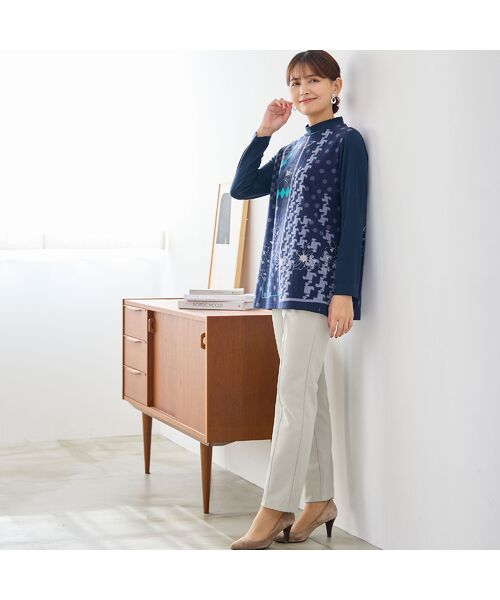 LOBJIE / ロブジェ カットソー | 【洗える・日本製】花幾何柄カットソー | 詳細11