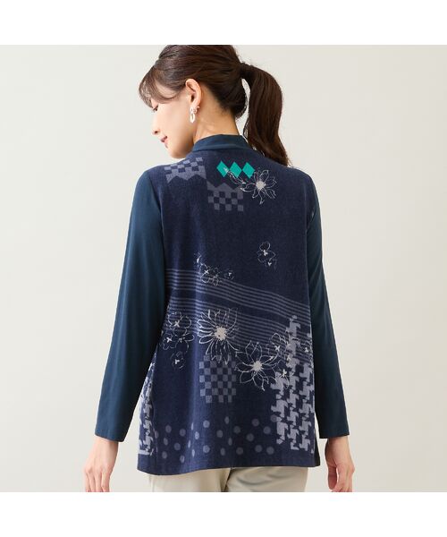 LOBJIE / ロブジェ カットソー | 【洗える・日本製】花幾何柄カットソー | 詳細2