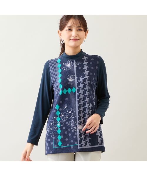 LOBJIE / ロブジェ カットソー | 【洗える・日本製】花幾何柄カットソー | 詳細5