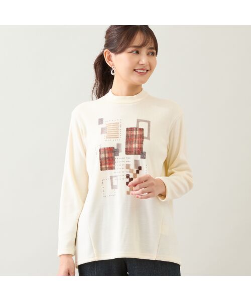 LOBJIE / ロブジェ カットソー | 【日本製】ブロック刺繍カットソー | 詳細1