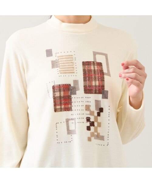 LOBJIE / ロブジェ カットソー | 【日本製】ブロック刺繍カットソー | 詳細2