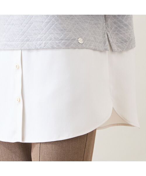 LOBJIE / ロブジェ カットソー | 【洗える】布帛ドッキングプルオーバー | 詳細4