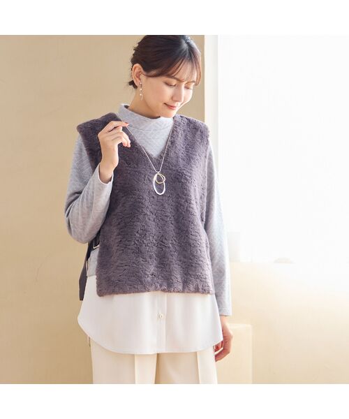 LOBJIE / ロブジェ カットソー | 【洗える】布帛ドッキングプルオーバー | 詳細7