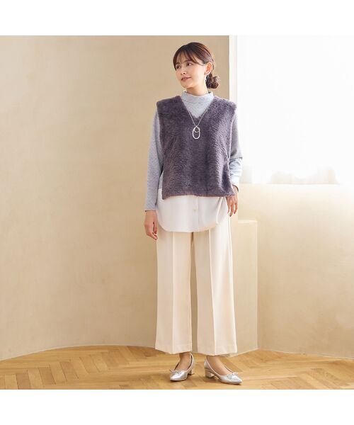 LOBJIE / ロブジェ カットソー | 【洗える】布帛ドッキングプルオーバー | 詳細8