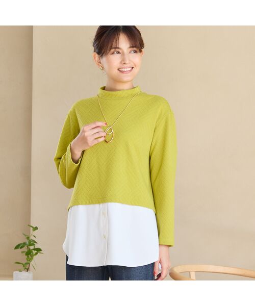 LOBJIE / ロブジェ カットソー | 【洗える】布帛ドッキングプルオーバー | 詳細13