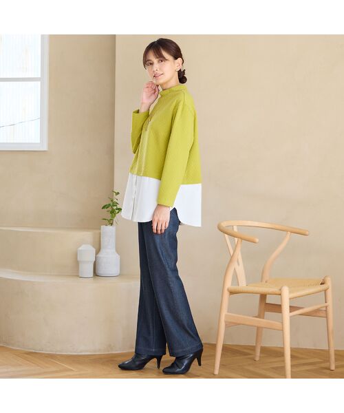 LOBJIE / ロブジェ カットソー | 【洗える】布帛ドッキングプルオーバー | 詳細14