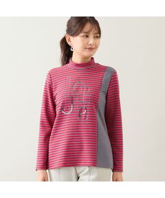 LOBJIE / ロブジェ カーディガン・ボレロ | 【洗える・日本製】LOBJIE刺繍 ボーダーカットソー