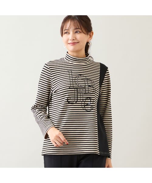 LOBJIE / ロブジェ カーディガン・ボレロ | 【洗える・日本製】LOBJIE刺繍 ボーダーカットソー | 詳細1