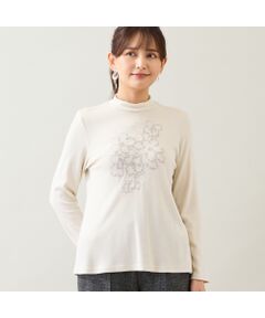 LOBJIE / ロブジェ カットソー | 【洗える・日本製】花刺繍カットソー