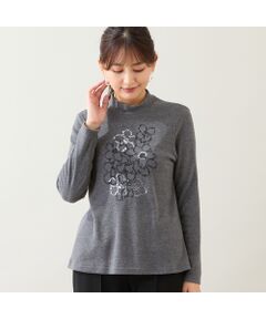 LOBJIE / ロブジェ カットソー | 【洗える・日本製】花刺繍カットソー