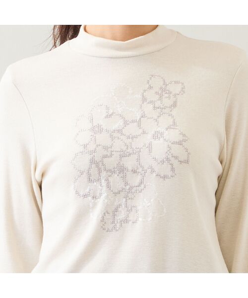 LOBJIE / ロブジェ カットソー | 【洗える・日本製】花刺繍カットソー | 詳細2