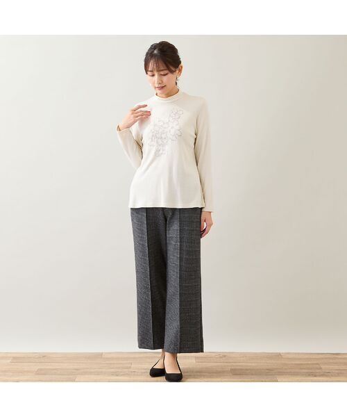 LOBJIE / ロブジェ カットソー | 【洗える・日本製】花刺繍カットソー | 詳細5