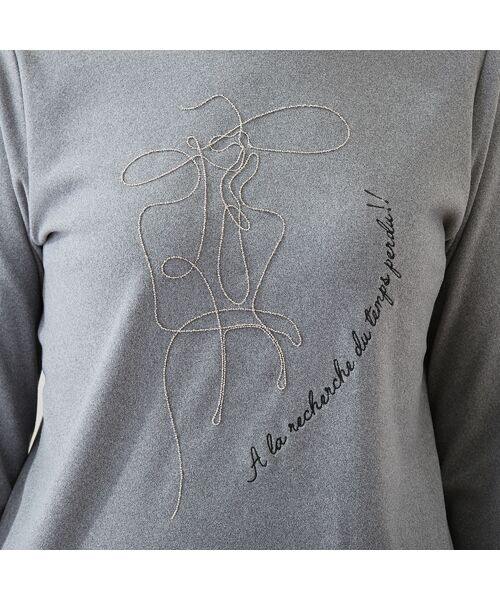 LOBJIE / ロブジェ カットソー | 【洗える】ボールチェーン刺繍カットソー | 詳細3