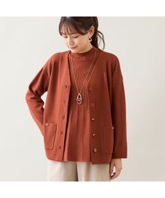 LOBJIE / ロブジェ カーディガン・ボレロ | 【アンサンブル可】Vネックニットカーディガン