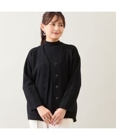 LOBJIE / ロブジェ カーディガン・ボレロ | 【アンサンブル可】Vネックニットカーディガン