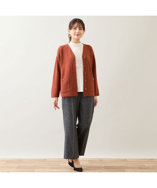 LOBJIE / ロブジェ カーディガン・ボレロ | 【アンサンブル可】Vネックニットカーディガン | 詳細4