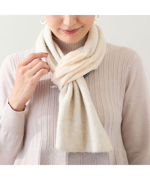 LOBJIE / ロブジェ マフラー・ショール・スヌード・ストール | 【洗える・リバーシブル】ニットマフラー | 詳細1