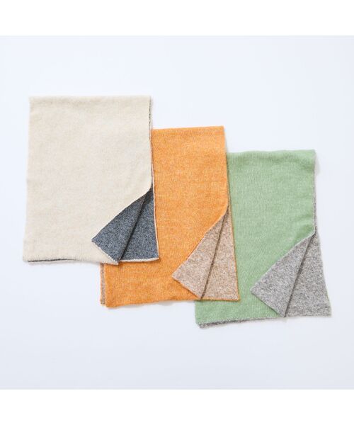 LOBJIE / ロブジェ マフラー・ショール・スヌード・ストール | 【洗える・リバーシブル】ニットマフラー | 詳細13