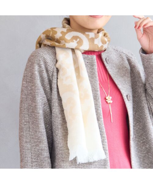LOBJIE / ロブジェ マフラー・ショール・スヌード・ストール | 【洗える・フランス製】グラデーションジャカードマフラー | 詳細7