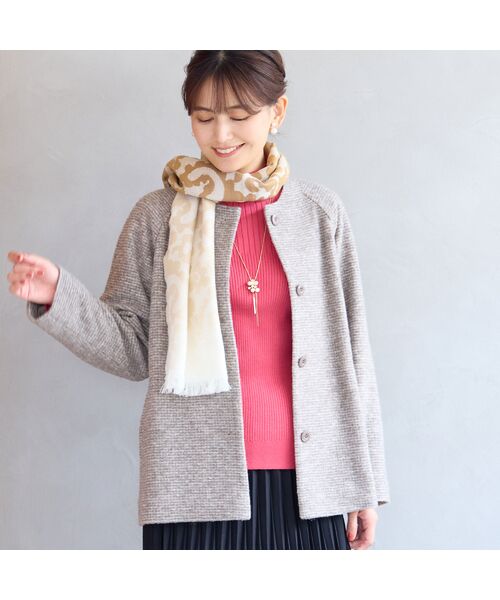 LOBJIE / ロブジェ マフラー・ショール・スヌード・ストール | 【洗える・フランス製】グラデーションジャカードマフラー | 詳細8