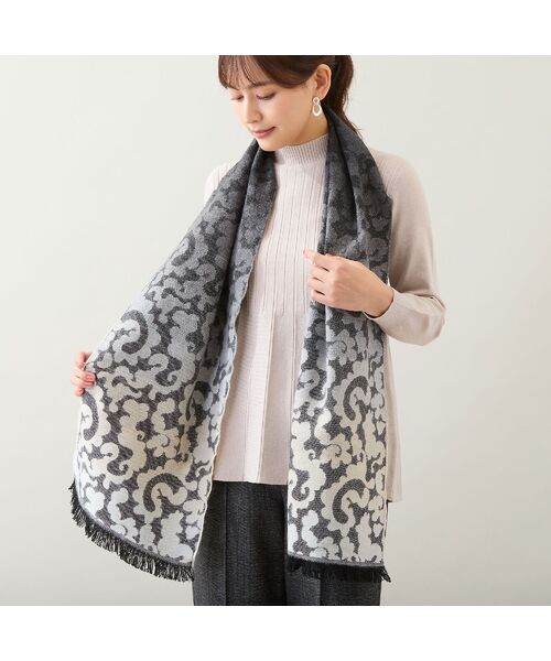 LOBJIE / ロブジェ マフラー・ショール・スヌード・ストール | 【洗える・フランス製】グラデーションジャカードマフラー | 詳細14