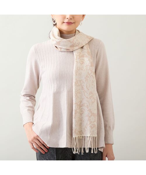 LOBJIE / ロブジェ マフラー・ショール・スヌード・ストール | 【洗える・日本製】ソフトタッチ ジャカードマフラー | 詳細2