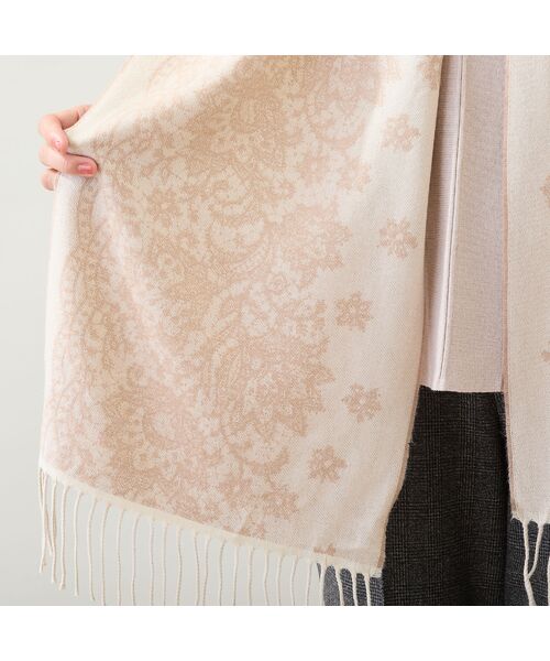 LOBJIE / ロブジェ マフラー・ショール・スヌード・ストール | 【洗える・日本製】ソフトタッチ ジャカードマフラー | 詳細3