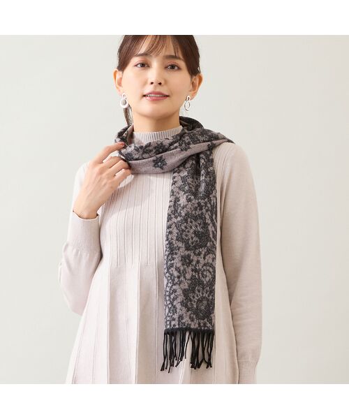 LOBJIE / ロブジェ マフラー・ショール・スヌード・ストール | 【洗える・日本製】ソフトタッチ ジャカードマフラー | 詳細6